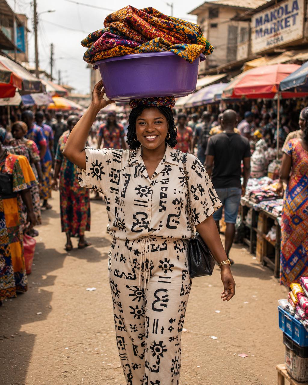 Client at Makola Market