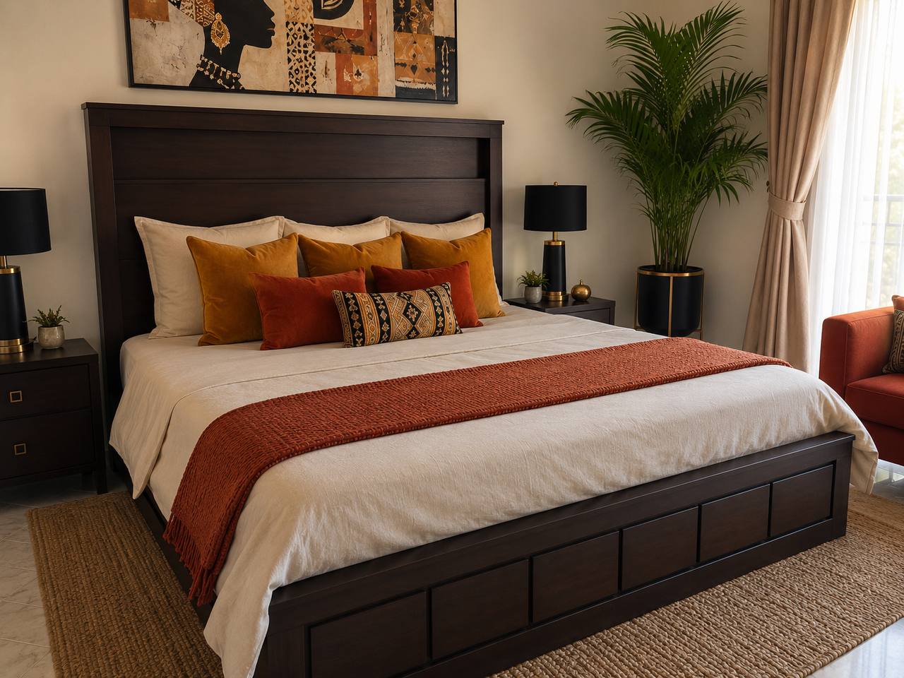 King bedroom suite in Accra apartment